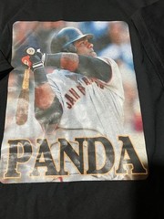 PANDA #99 BASEBALL PLAYER T-SHIRT BLACK MENS SIZE 2X COLLECTIBLE