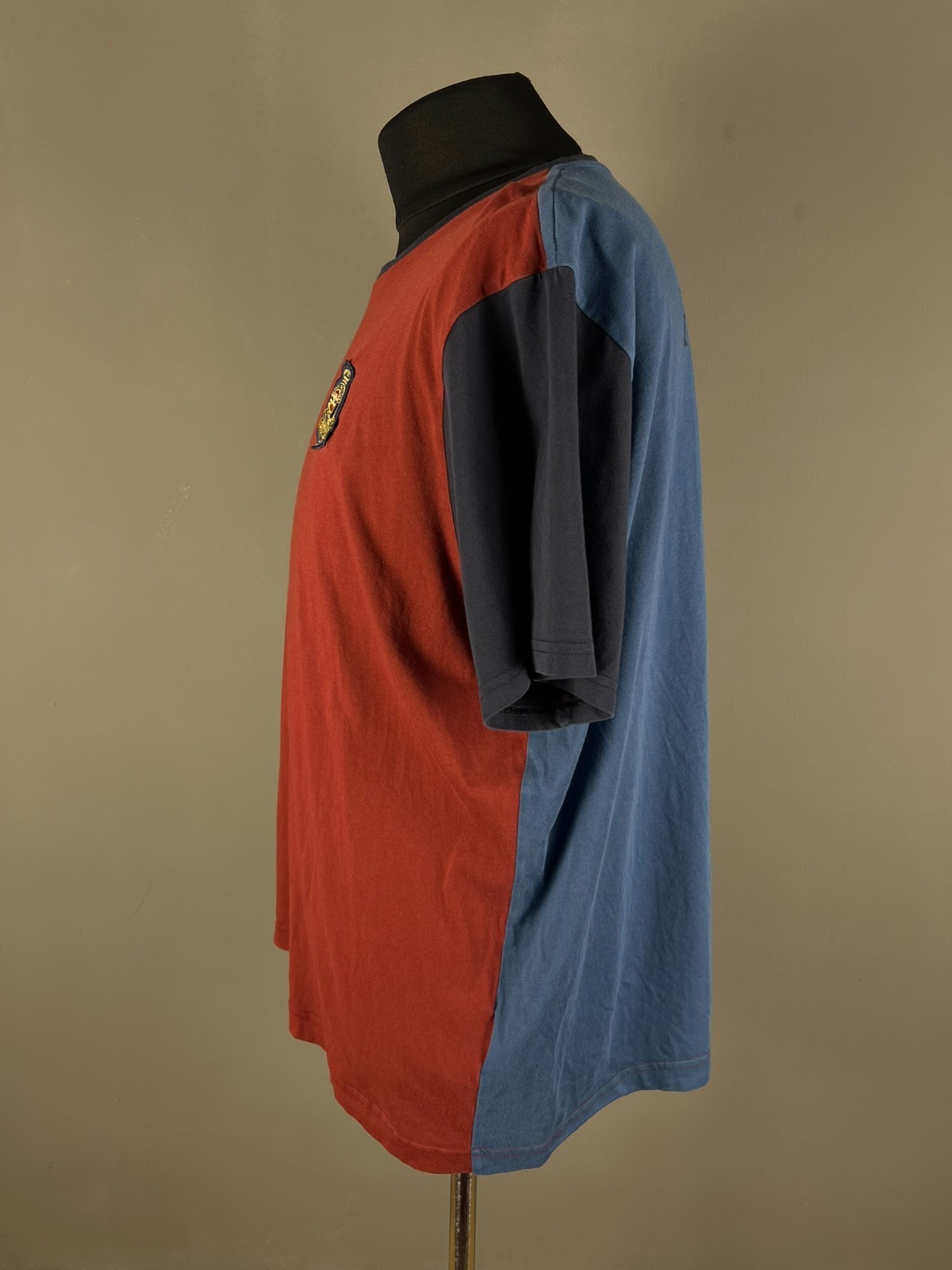 Hackett London T Shirt Men 3XL Heritage Multi Tee Colorblock Crest Red Blue gallery
