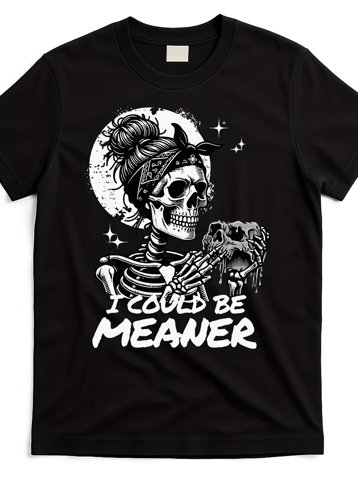 Men’S Gothic “I Could Be Meaner” Graphic T-Shirt