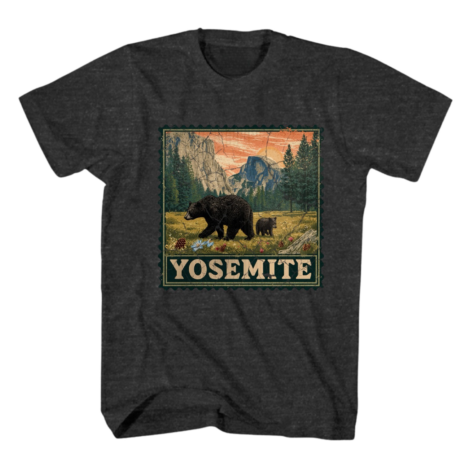 Yosemite National Park Shirt Half Dome Souvenir Shirt Stamp Outdoor Wildlife Tee gallery