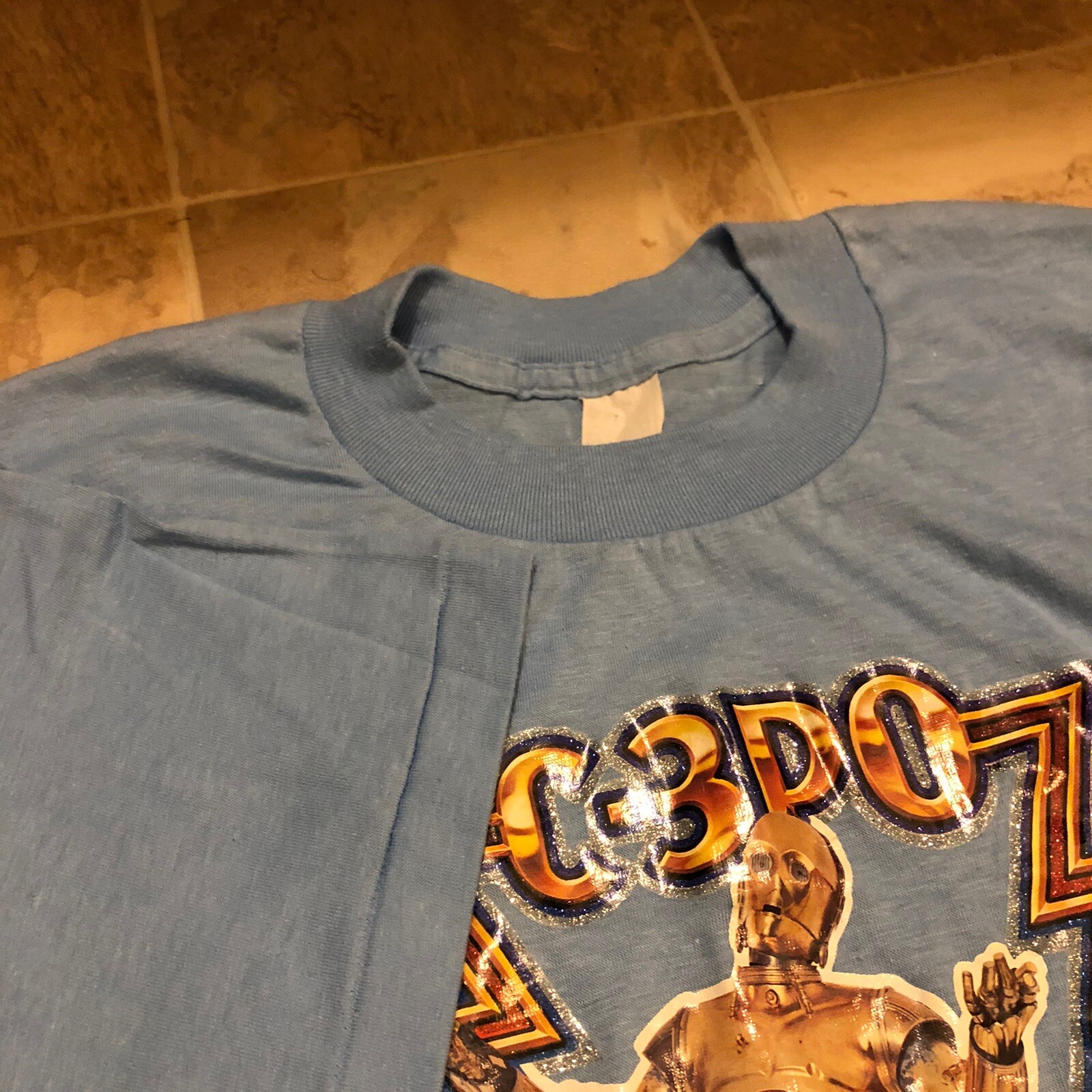 RARE Vintage 1977 Star Wars C-3P0 Lucasfilm Droid Science Fiction T Shirt SMALL gallery
