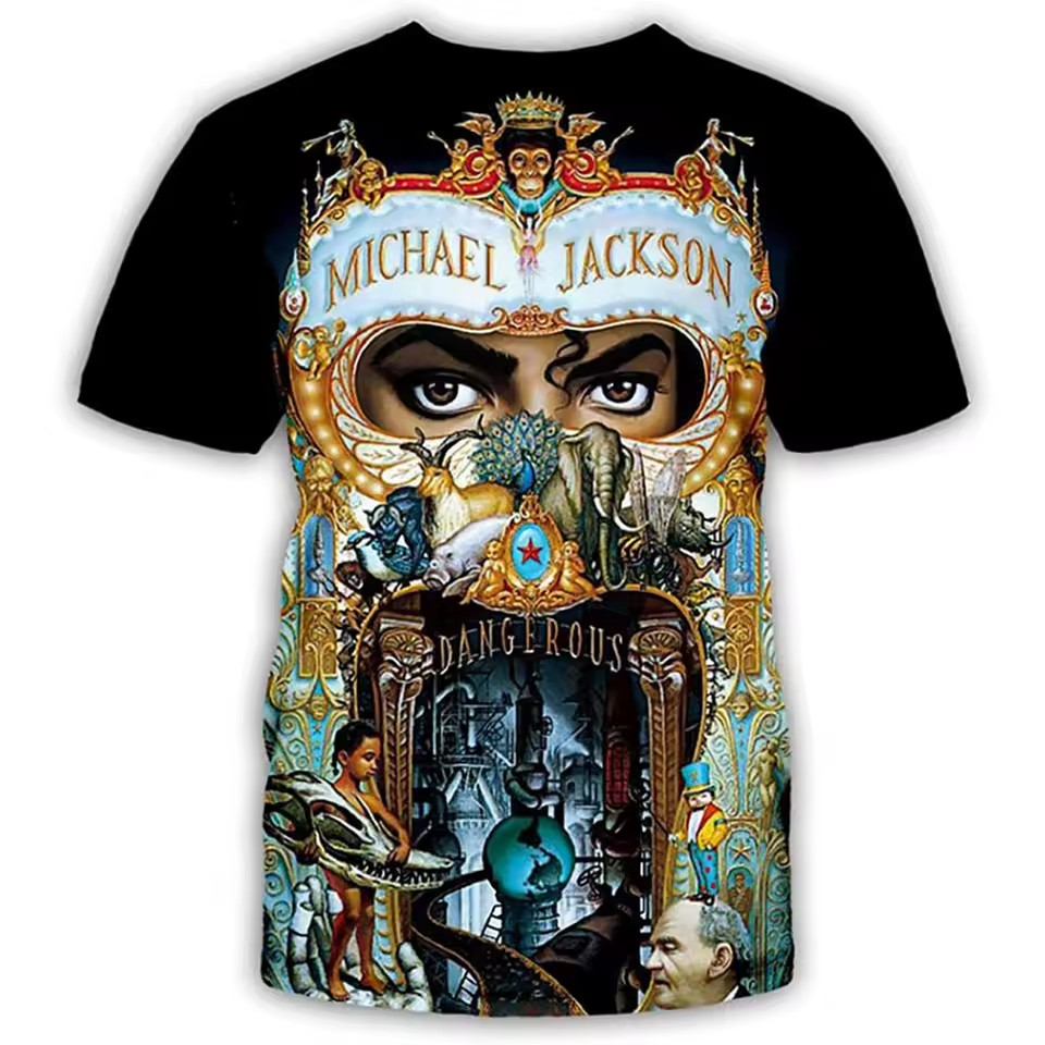 Polos Camiseta Impresión 3D Temas Michael Jackson Retro King of Pop Unisex