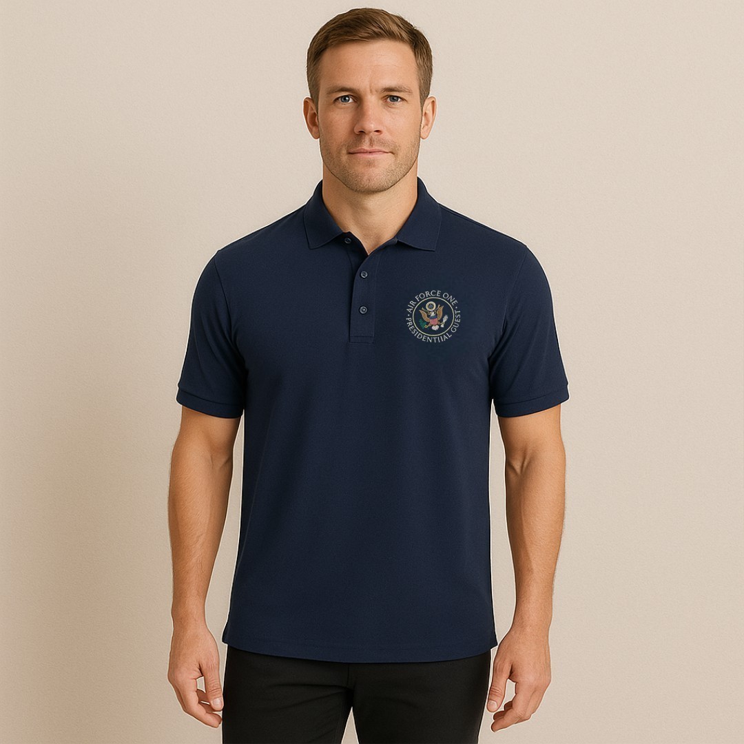 Air Force One VVIP Presidential Guest Polo Shirt Navy Blue gallery