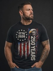 American Eagle Patriotic Freedom Anniversary Comfort Tee