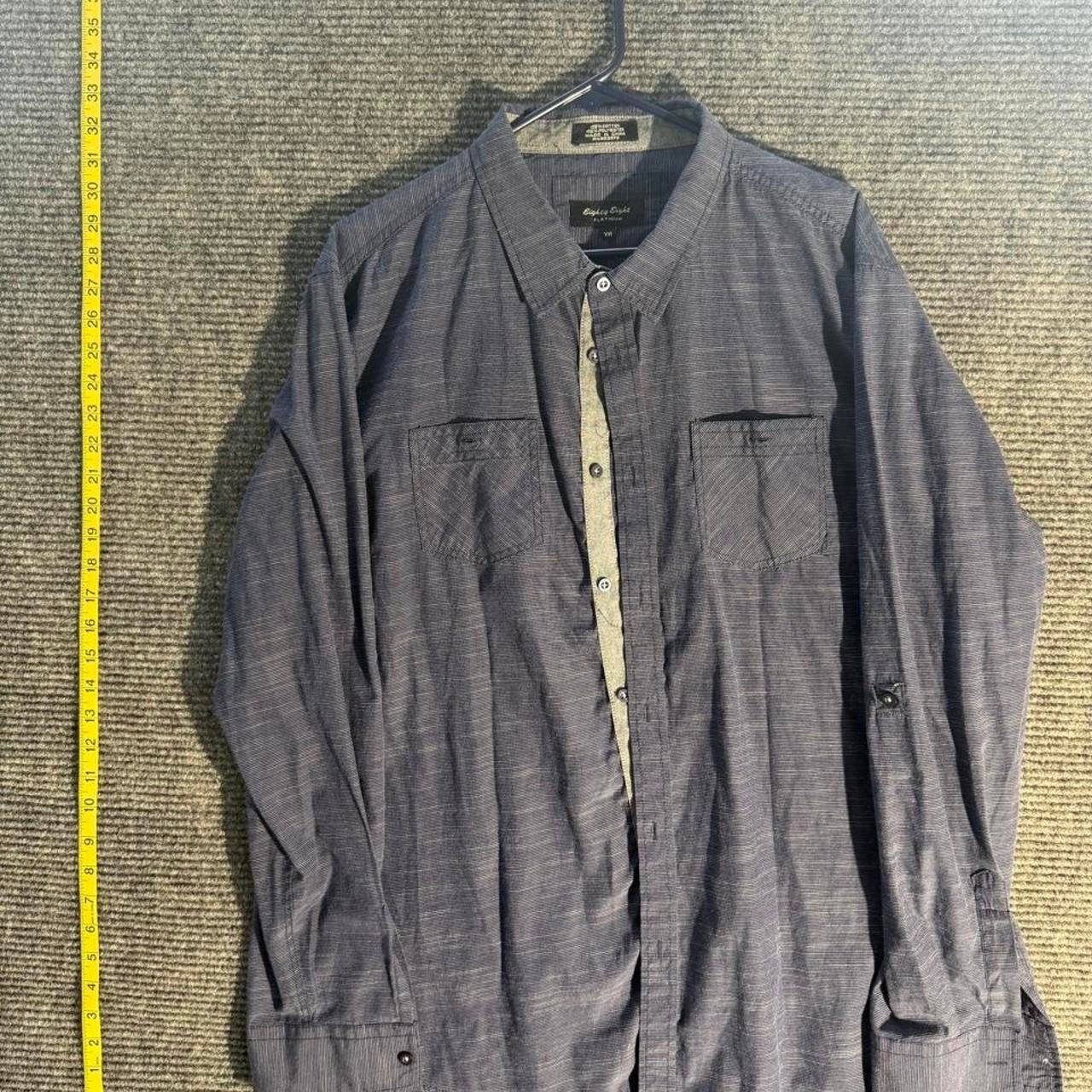 'Eighth Eight grey button up shirt Size XL #menswear #formal 34' gallery