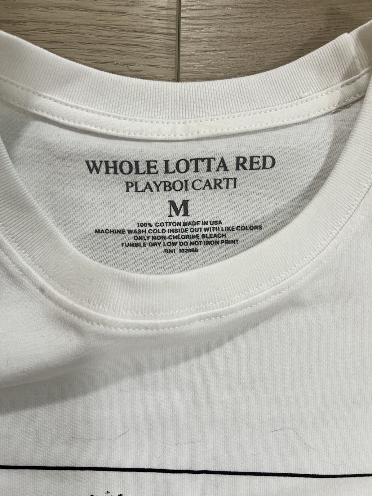 Playboi Carti “Ecstasy Of The Vampires” Graphic Tee White Medium Concert Merch gallery