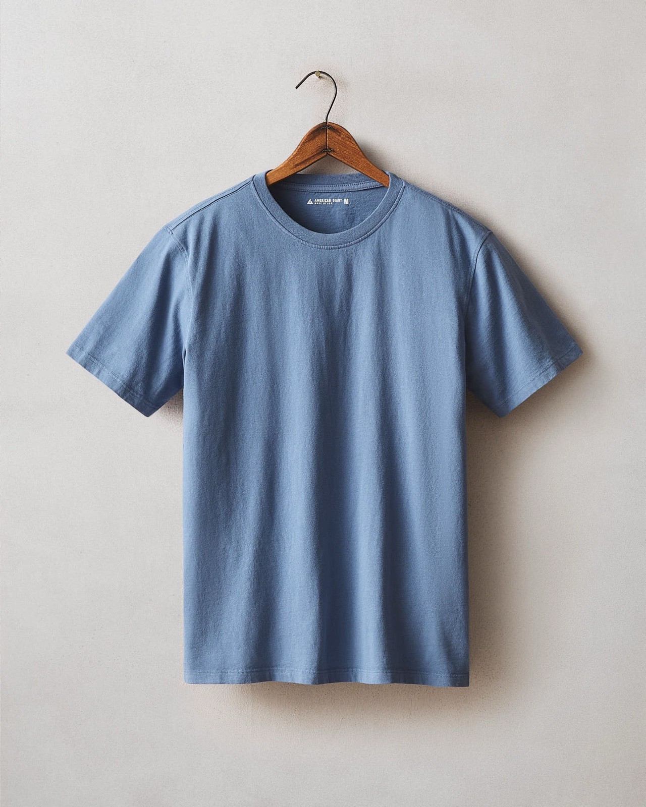 American Giant Midweight Crew Neck T Shirt Moonlight Blue Men’s Medium USA Made gallery