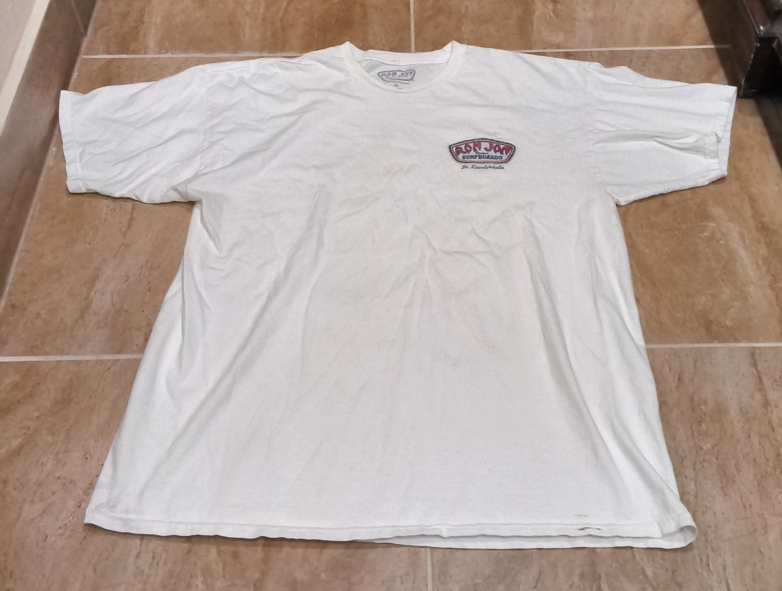 Men's Ron Jon Surf Shop Shirt Custom Surfboards Fort Lauderdale White Sz XL gallery