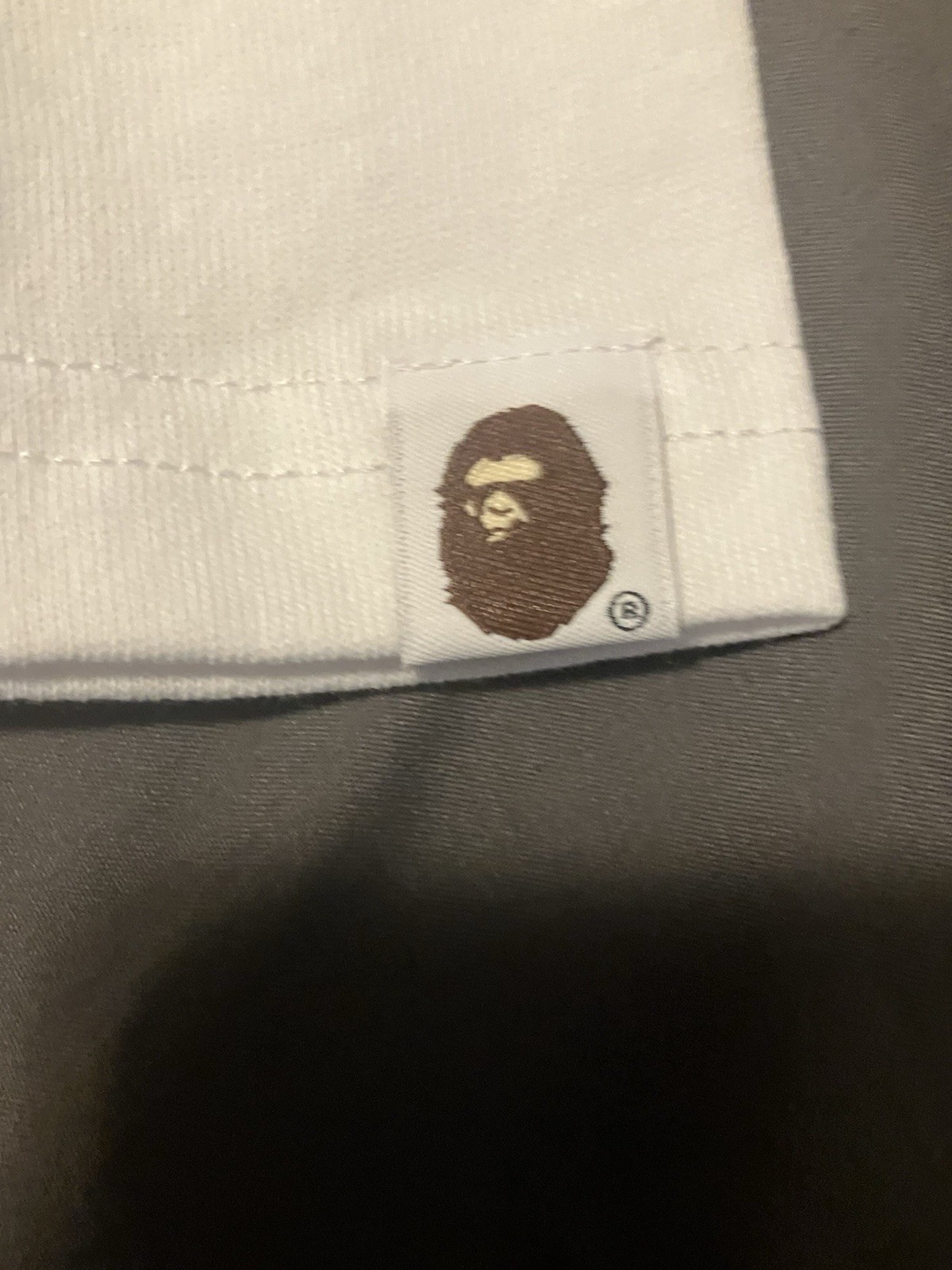 A Bathing Ape BAPE White Ape Head Graphic Logo Cotton Crew Neck Tee Men's S gallery