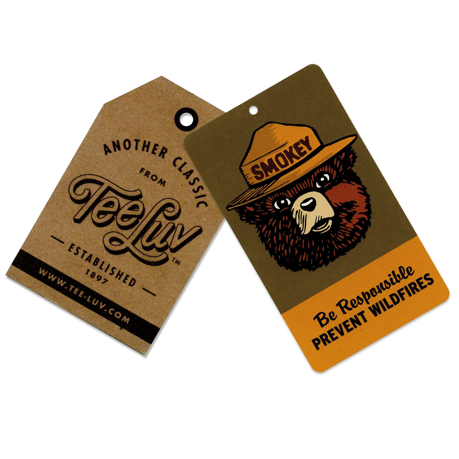 Smokey Bear Only You Can Prevent Wildfires Ringer Mens T Shirt White and Black gallery