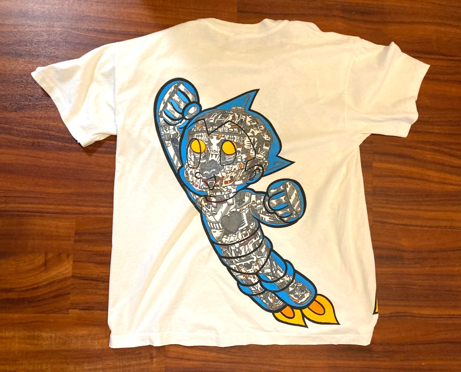 Mens Vintage Astro Boy T shirt large (Anvil ) Anime X Ray Back All Over Print gallery