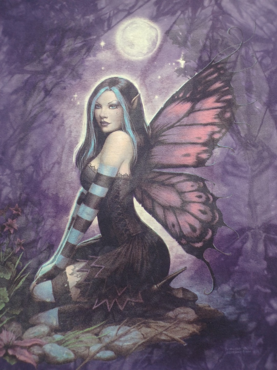 The Mountain Shirt Size Medium Purple Fairy Fantasy Moon Tie Dye Gothic 2008 gallery