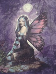 The Mountain Shirt Size Medium Purple Fairy Fantasy Moon Tie Dye Gothic 2008