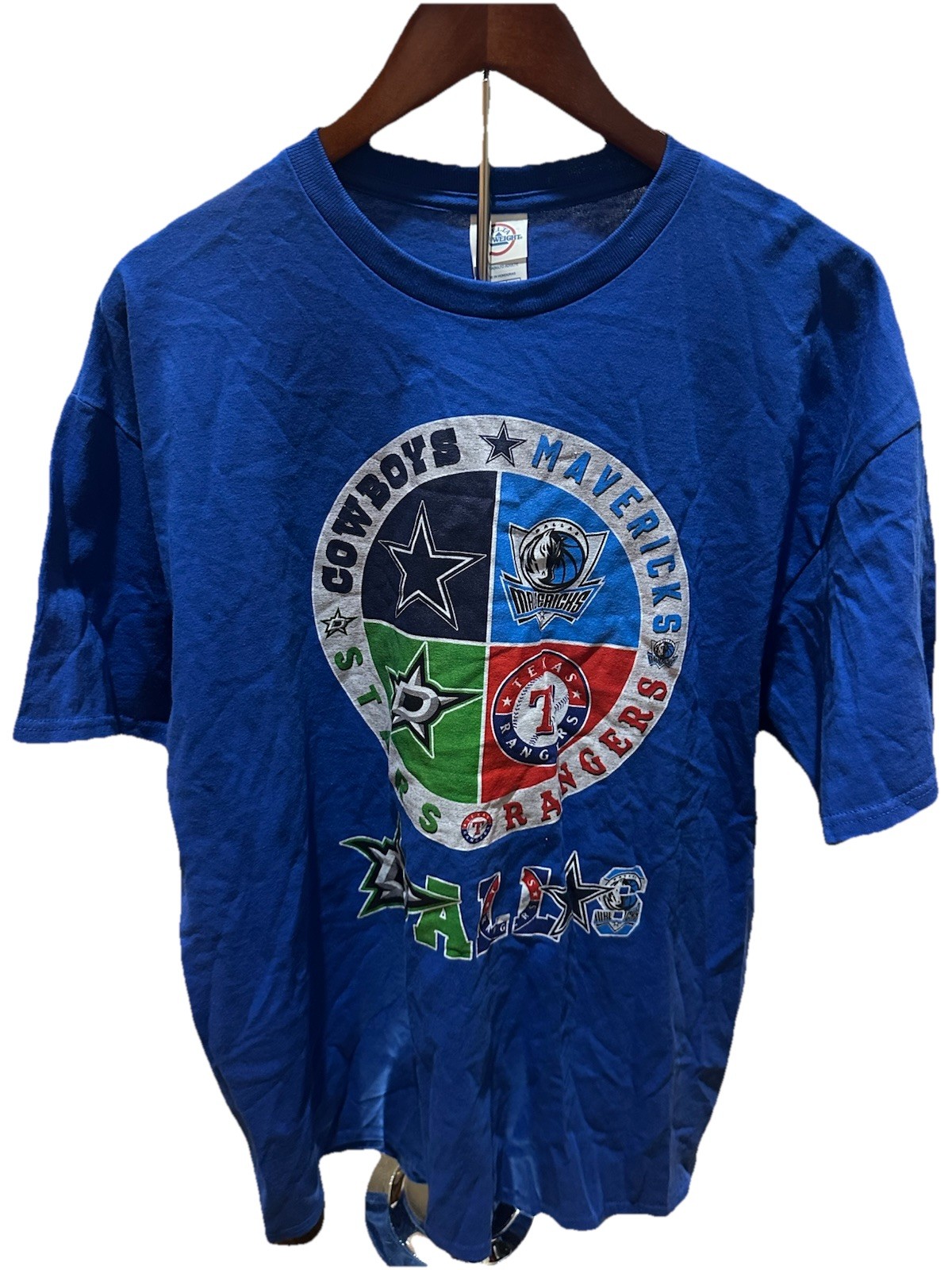 Dallas Sports Teams Shirt XL Cowboys Mavericks Stars Rangers Graphic Tee