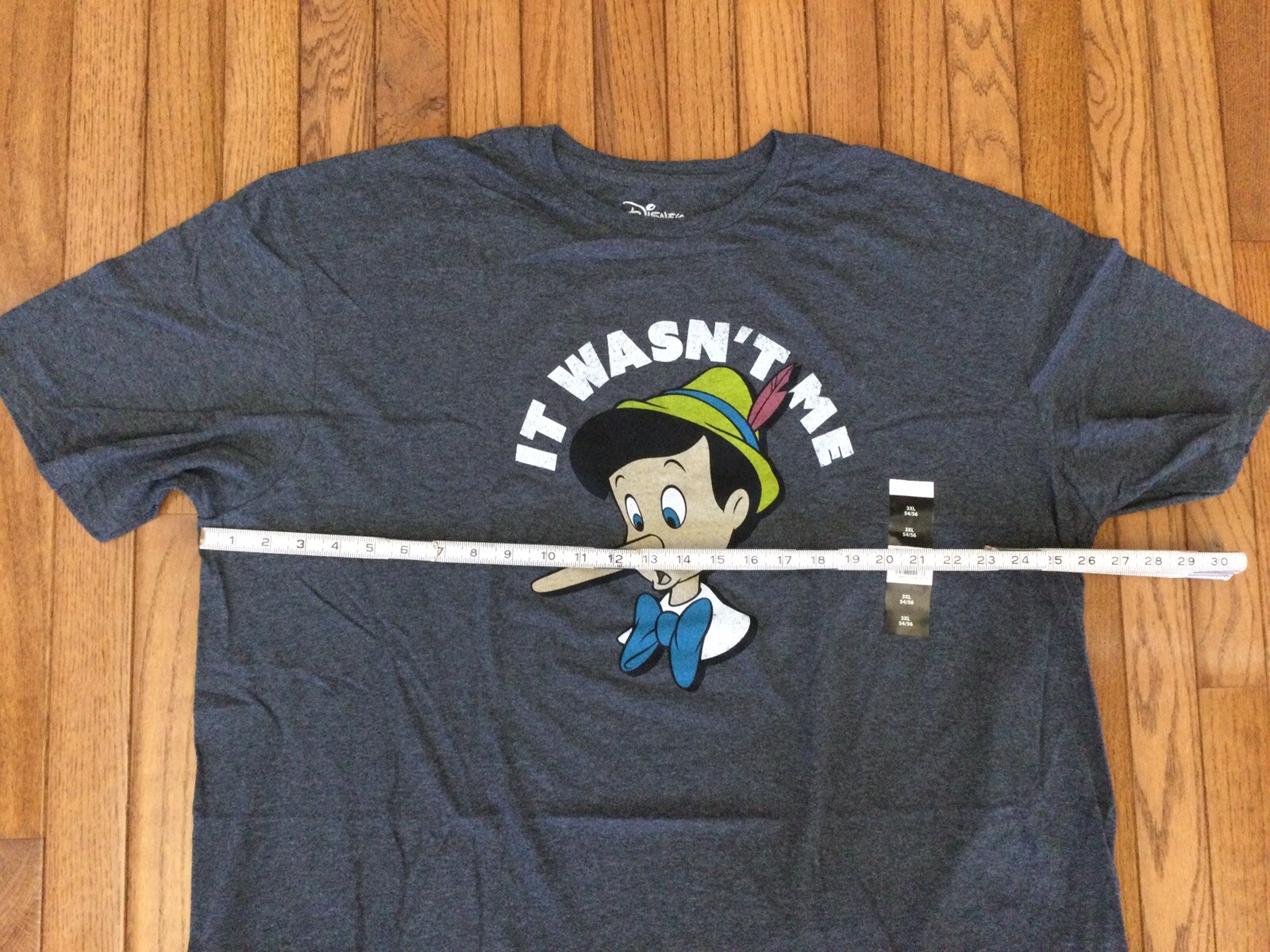 New Disney Pinocchio it Wasnt Me Men’s Gray Tee T-shirt Shirt Sz 3XL (54-56) gallery