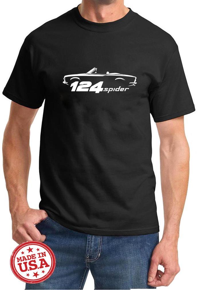 1966-82 Fiat 124 Spider Sports Car Classic Design Tshirt NEW
