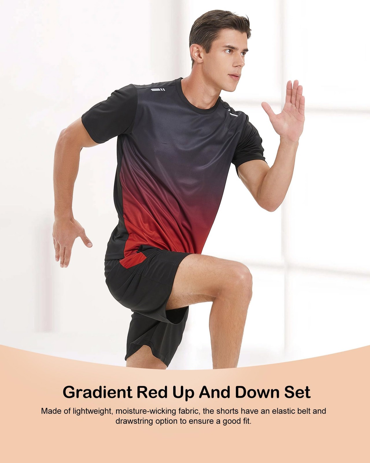 Gym Clothes for Men Workout Shirts Sets Outfits 3 Pack for Running Football A... gallery