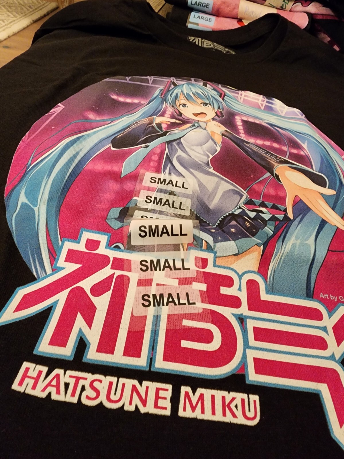 Hatsune Miku New Adult T-Shirt - Pinkish Stage Circle LARGE gallery