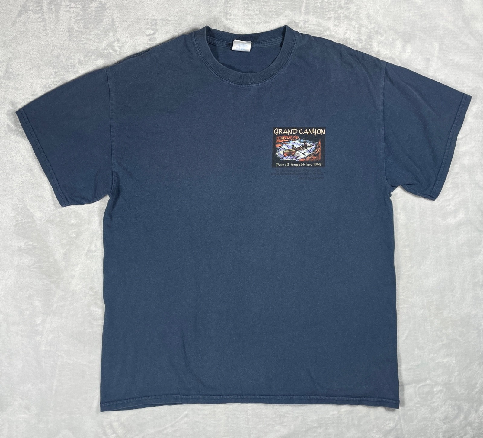 Grand Canyon T-Shirt Men L Blue Rocks Powell Expedition 1869 National Park gallery