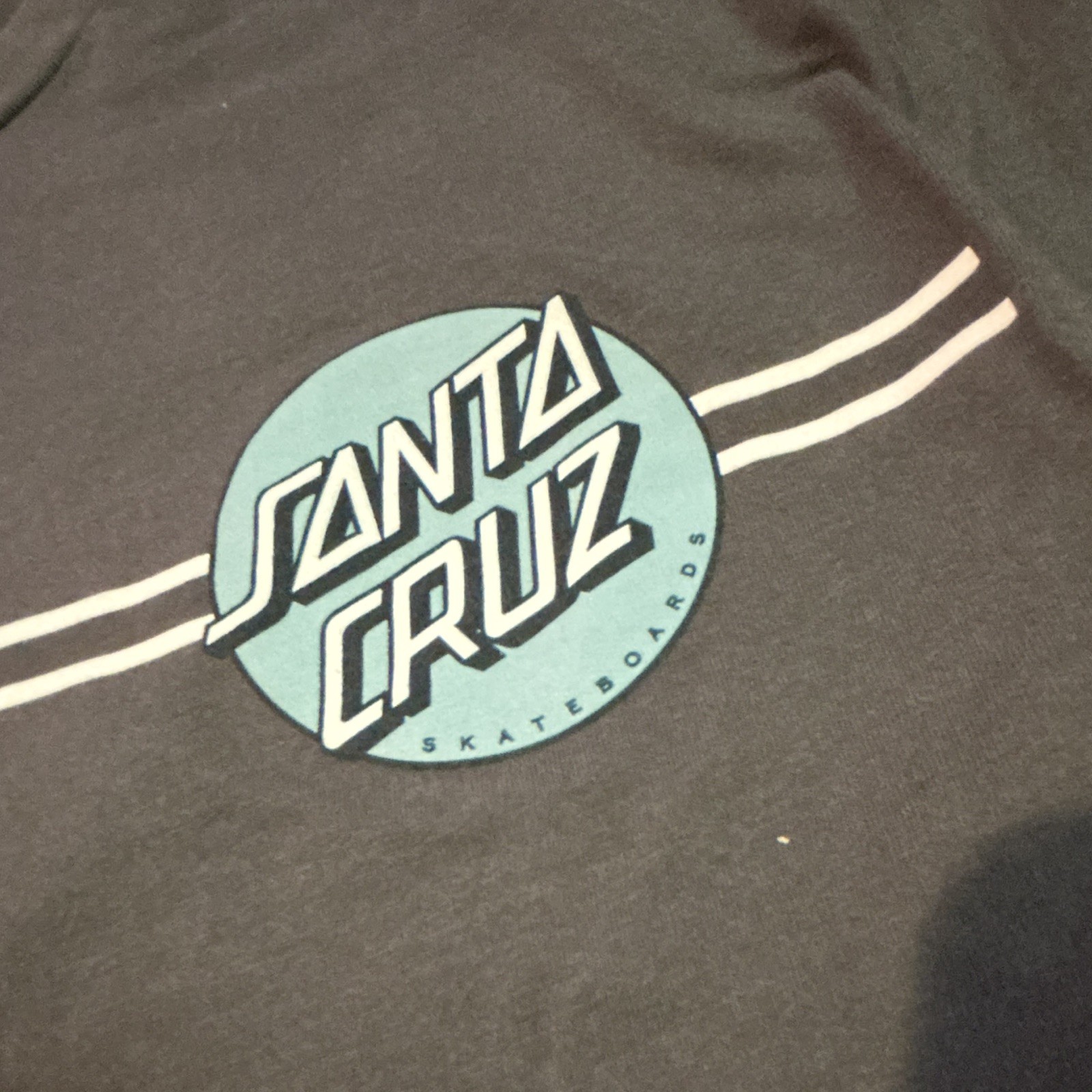 Santa Cruz Men’s Black Logo Graphic Double-Sided Crew Neck Cotton Tee Size M gallery