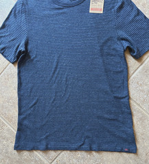 Faherty Vintage Chambray Tee T Shirt Men’s XL Navy Cove Striped $78 NWT