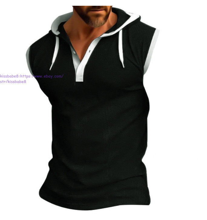 Men's Fashion Athletic Hoodies Short Sleeve Fit Workout Gym Tops Casual T-shirt gallery