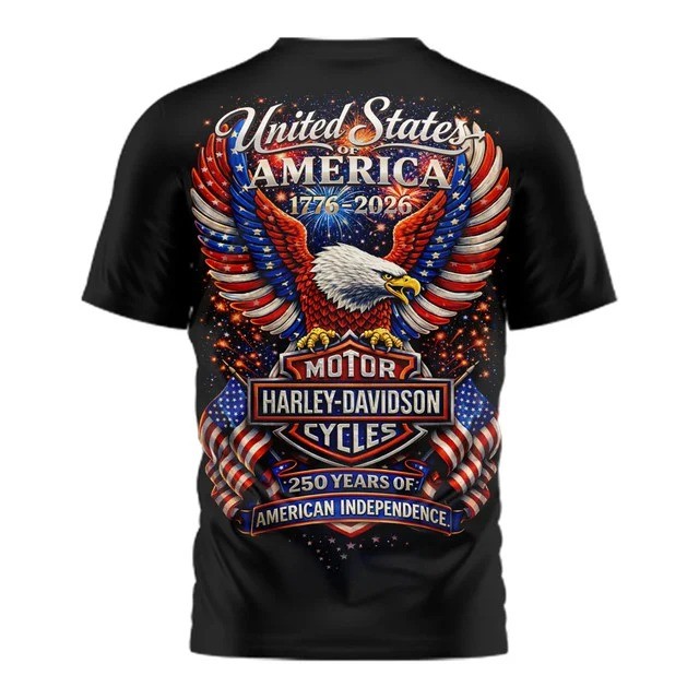 Harley-Davidson America 250th Anniversary Shirt 1776-2026 Independence Day Tee gallery