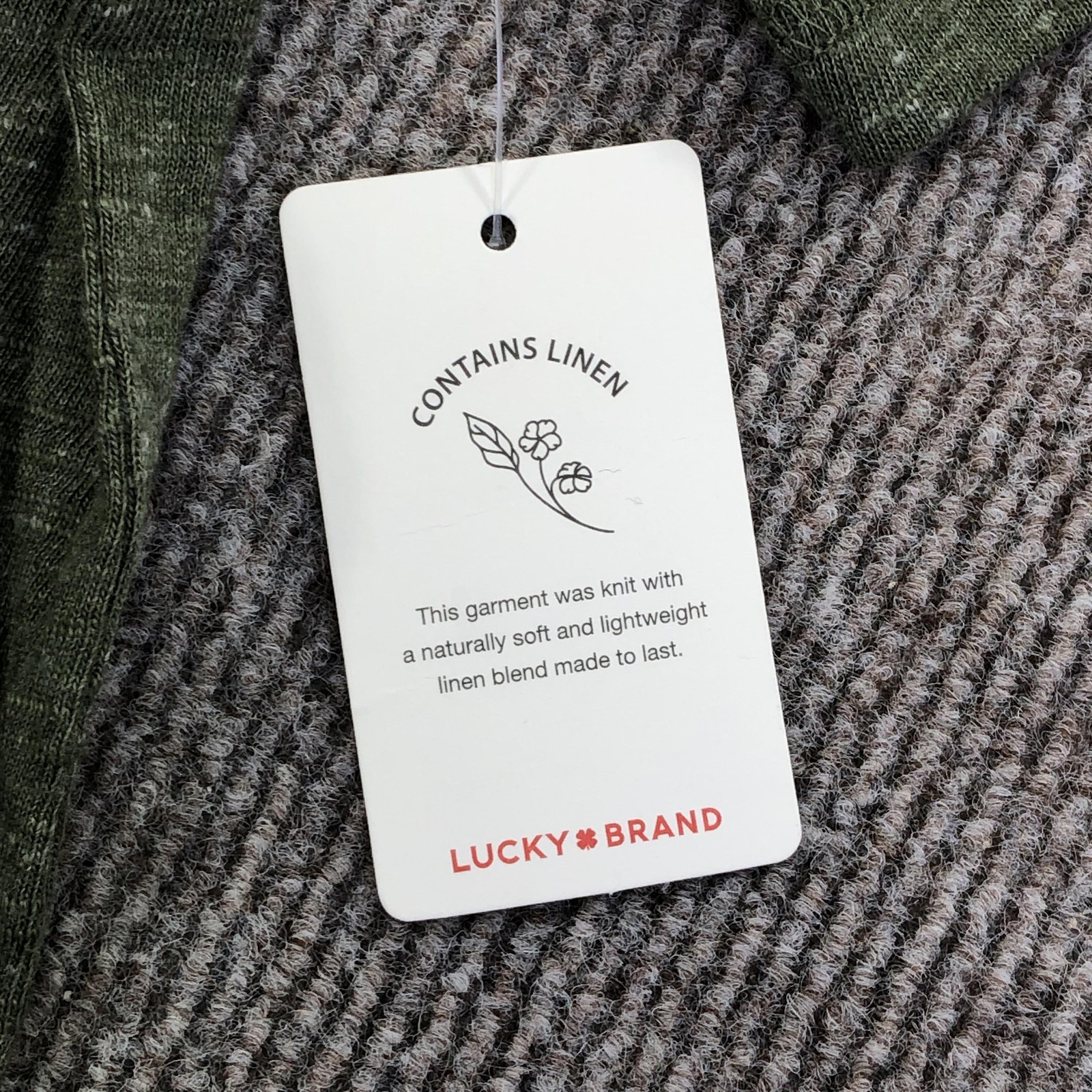Lucky Brand Shirt Mens Medium Green Linen Henley Tee Tagless Jersey Lightweight gallery