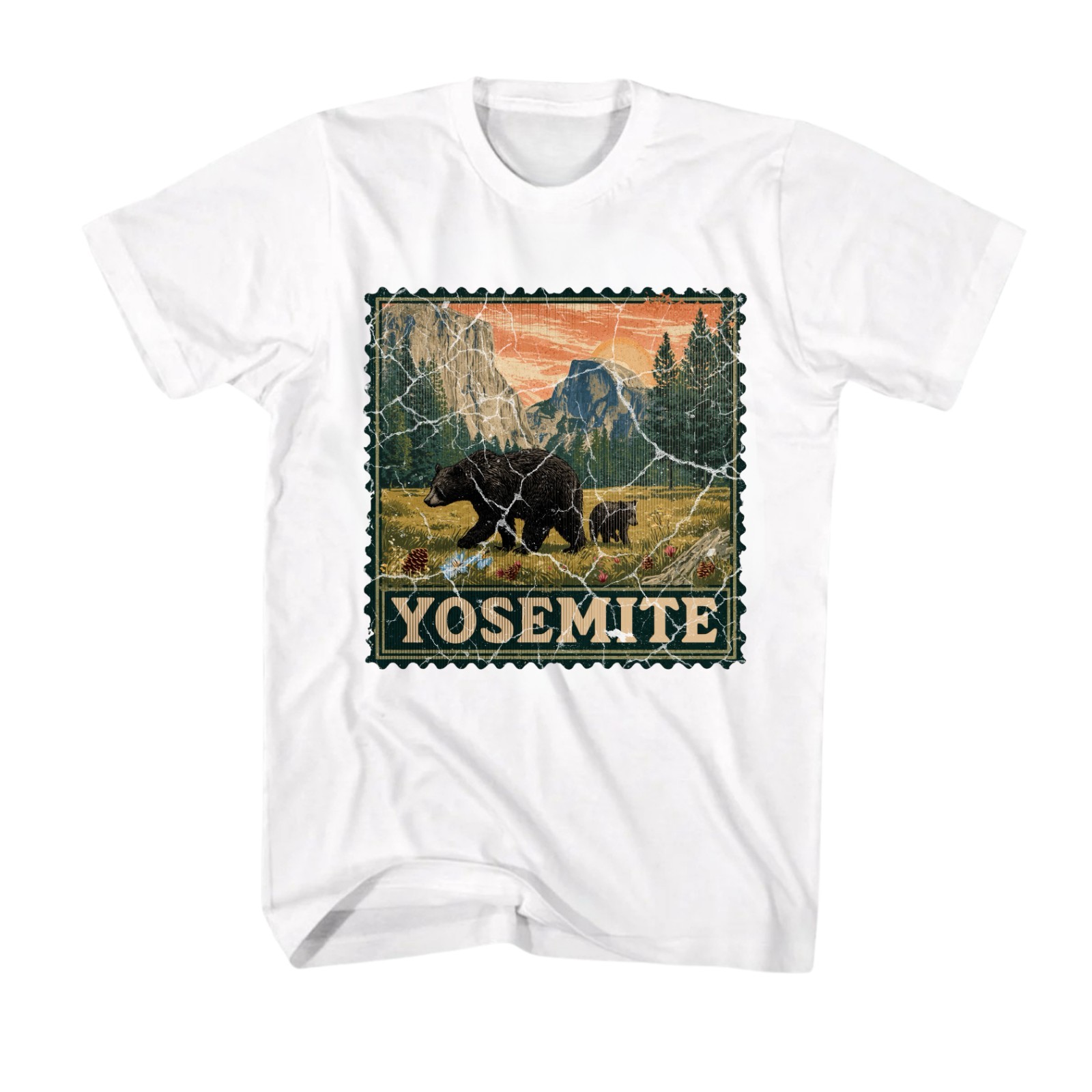 Yosemite National Park Shirt Half Dome Souvenir Shirt Stamp Outdoor Wildlife Tee gallery