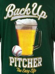 Men’s t-shirt -Back Up Pitcher “The Easy Life” 100% Cotton
