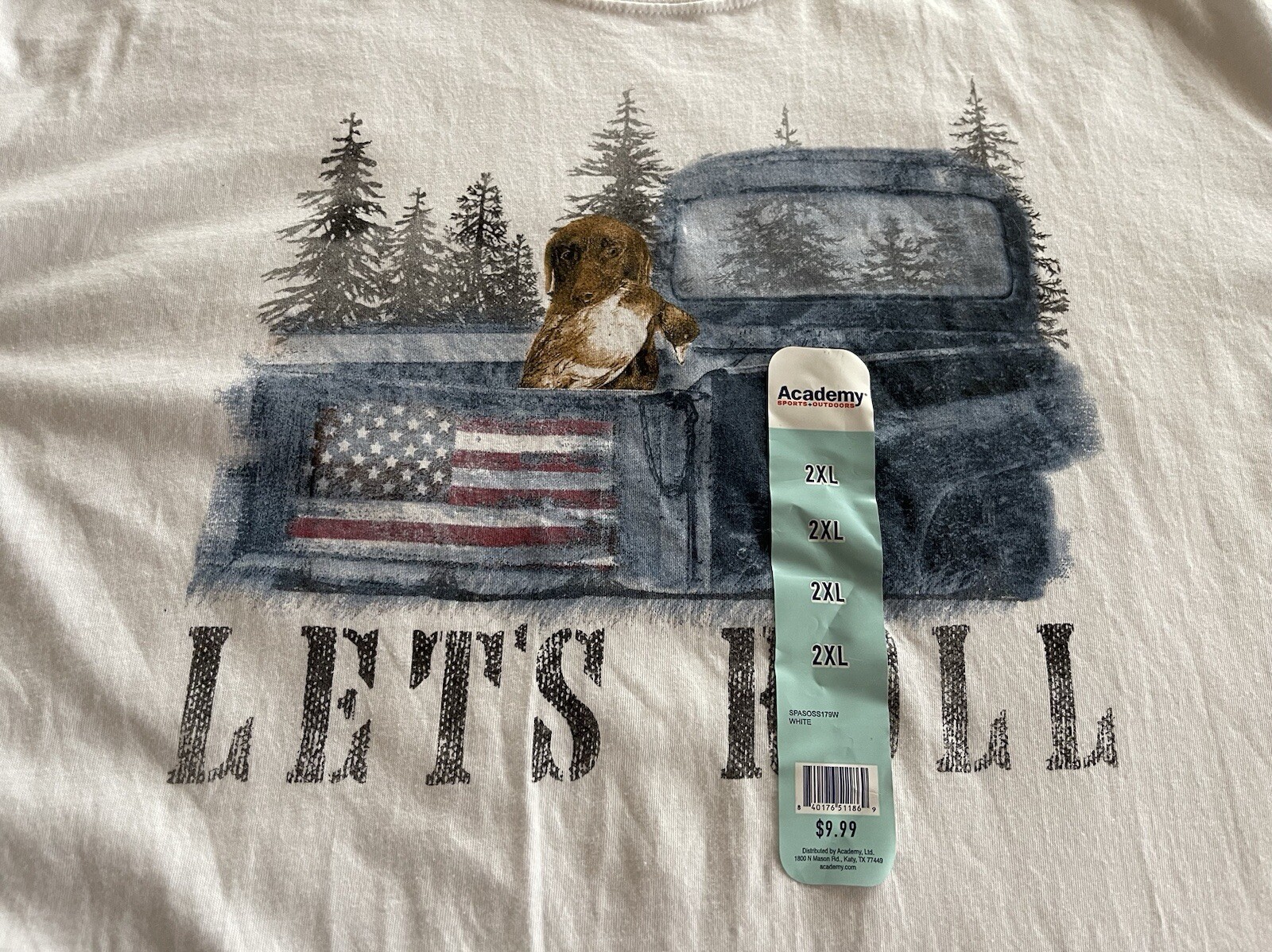 Let's Roll T-Shirt Pick-Up Chocolate Lab Duck Hunting Academy Sports Men 2XL NEW gallery