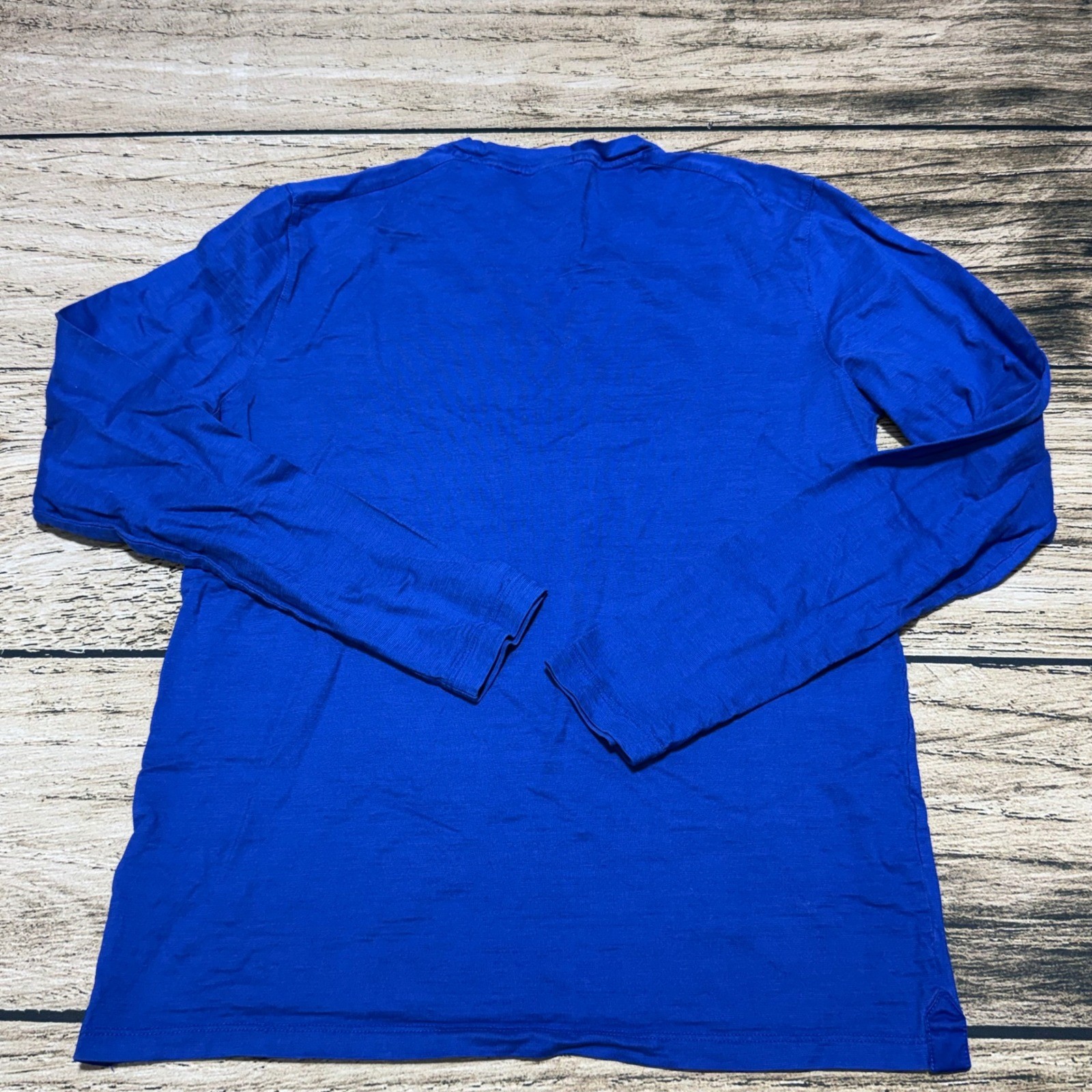 Hugo Boss Long Sleeve T-Shirt Mens Small Blue Slim Fit Mercerized Cotton Tee gallery