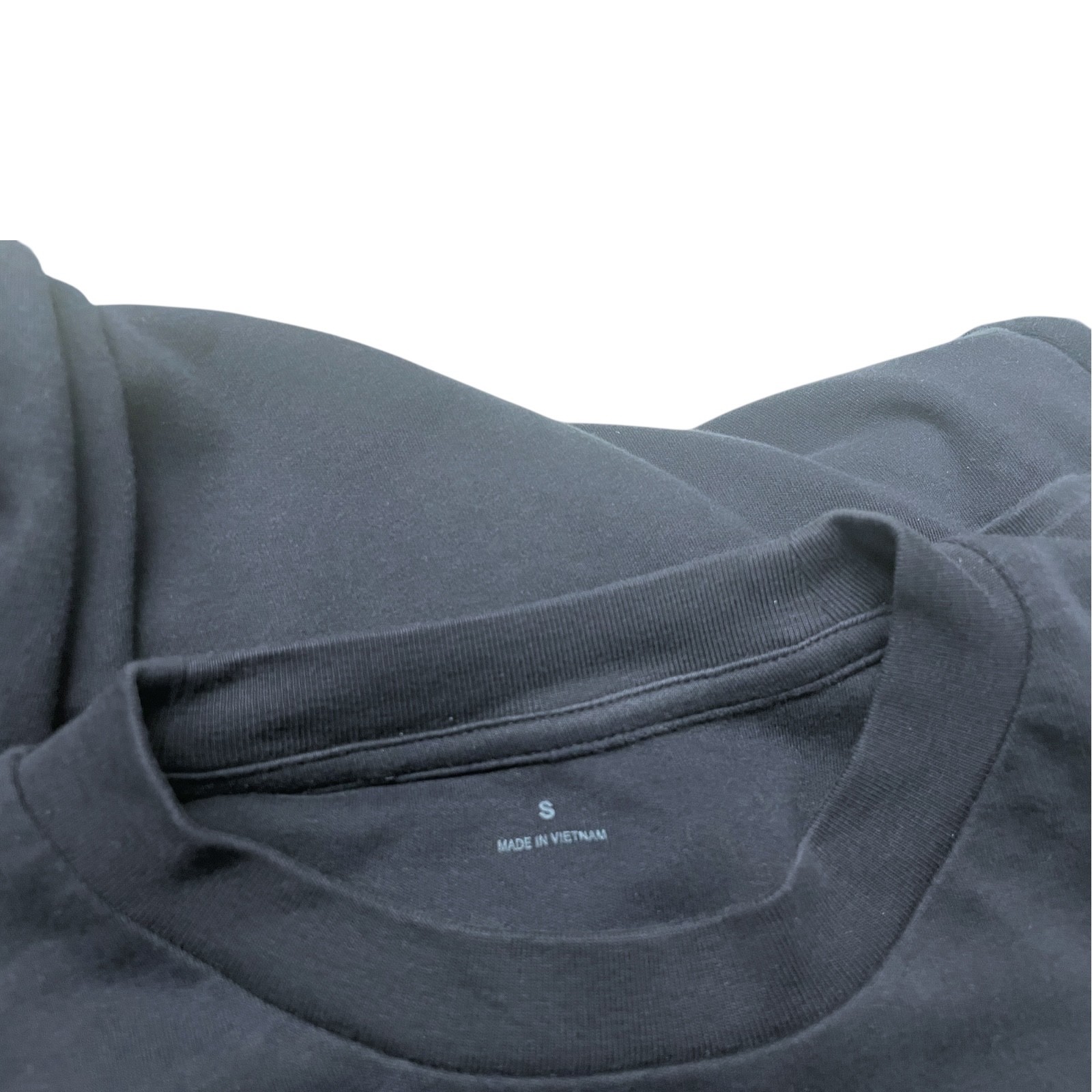 MUJI Women Sz SMALL Crew Neck Plain Navy T-Shirt Stretchy Everyday Easy Casual gallery