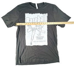 Retro Topps Baseball Trading Cards Distressed Cotton Gray T-Shirt Unisex Large