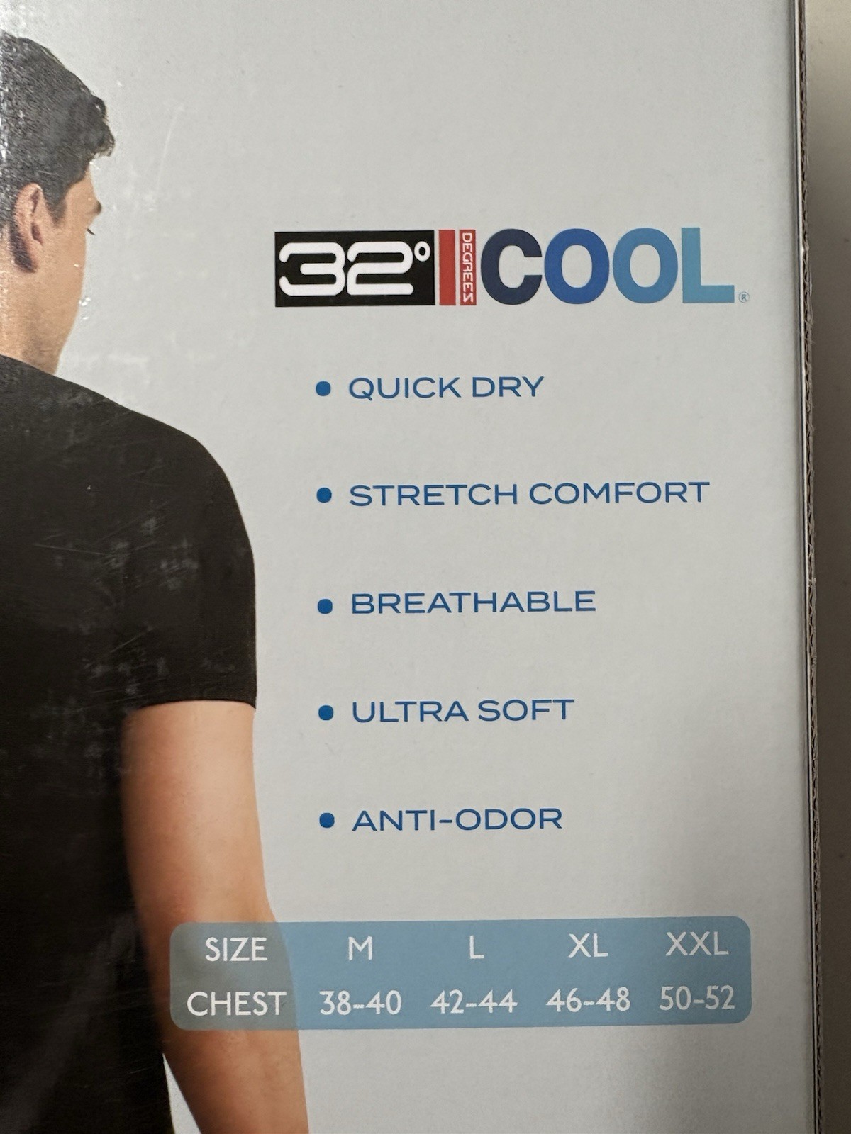 32º DEGREES 32 Degrees Men's Cool Tee | Black | Large gallery
