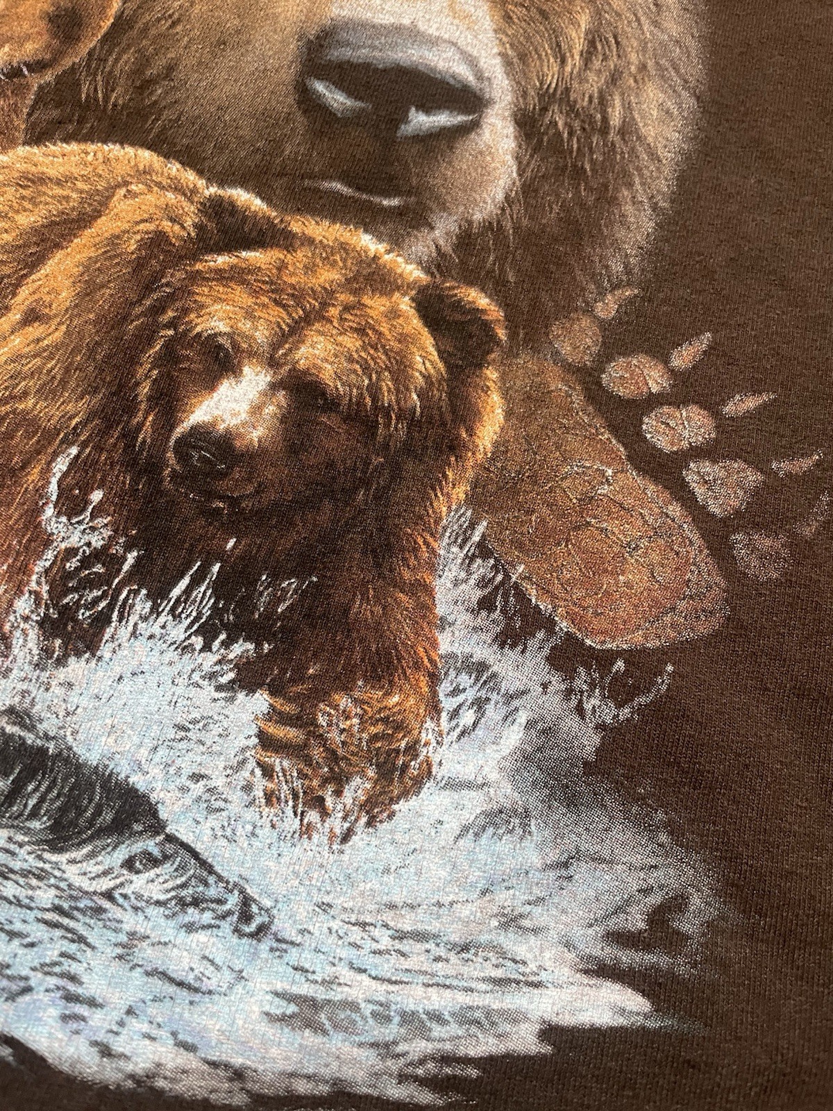 Vintage Gilden Bear Men’s Brown T Shirt Nature Hunting Fishing Extra Large (XL) gallery