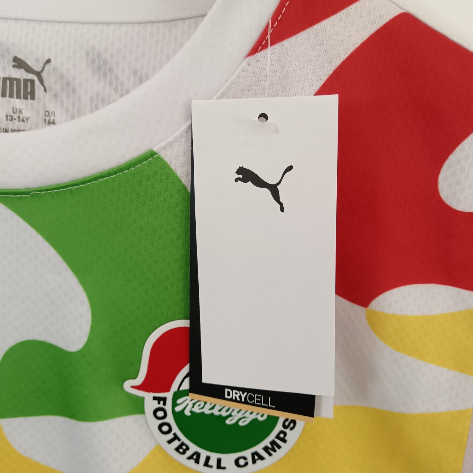 Puma Kellogg's FC Jersey Junior 13-14Y White Multicoloured with Tags Preloved gallery