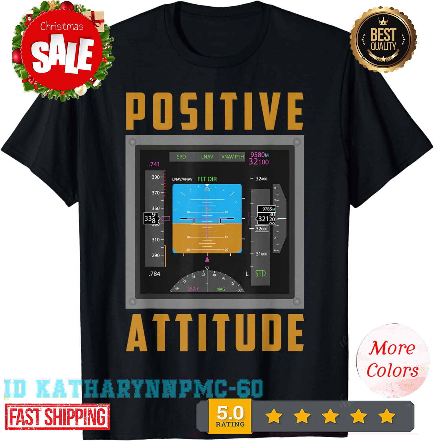 2025/NEW LIMITED Positive Attitude Pilot Design Gift Idea Premium Tee T-Shirt. gallery