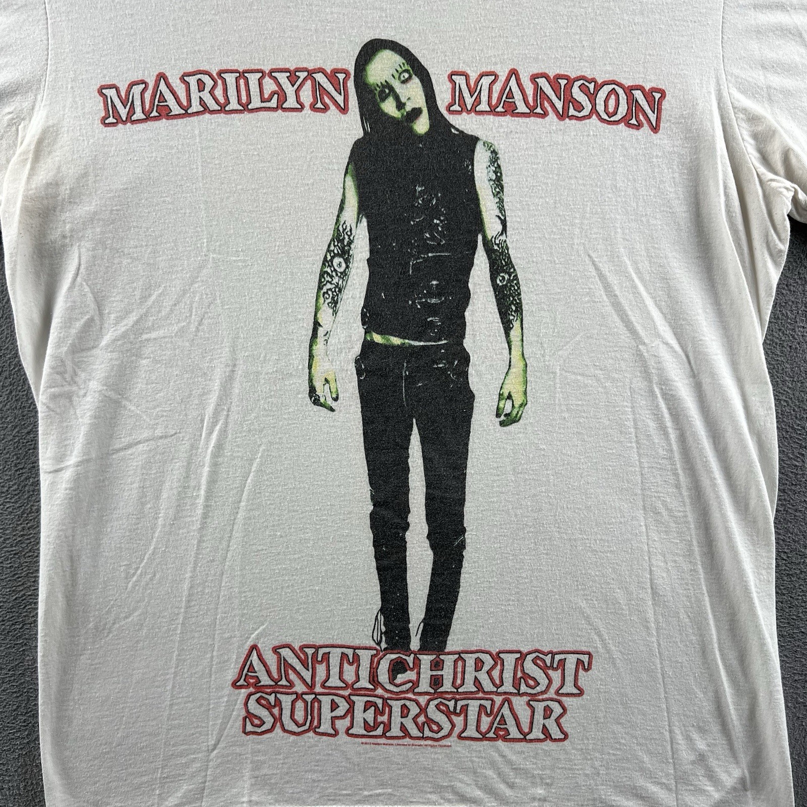 Marilyn Manson Antichrist Superstar Shirt Mens Large White Bravado Vintage Rap T gallery