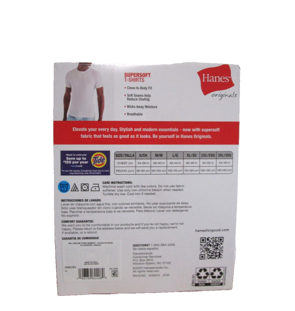New Men's Hanes Originals 3 Pack Tagless SuperSoft Modern Crewneck T-Shirts XL gallery