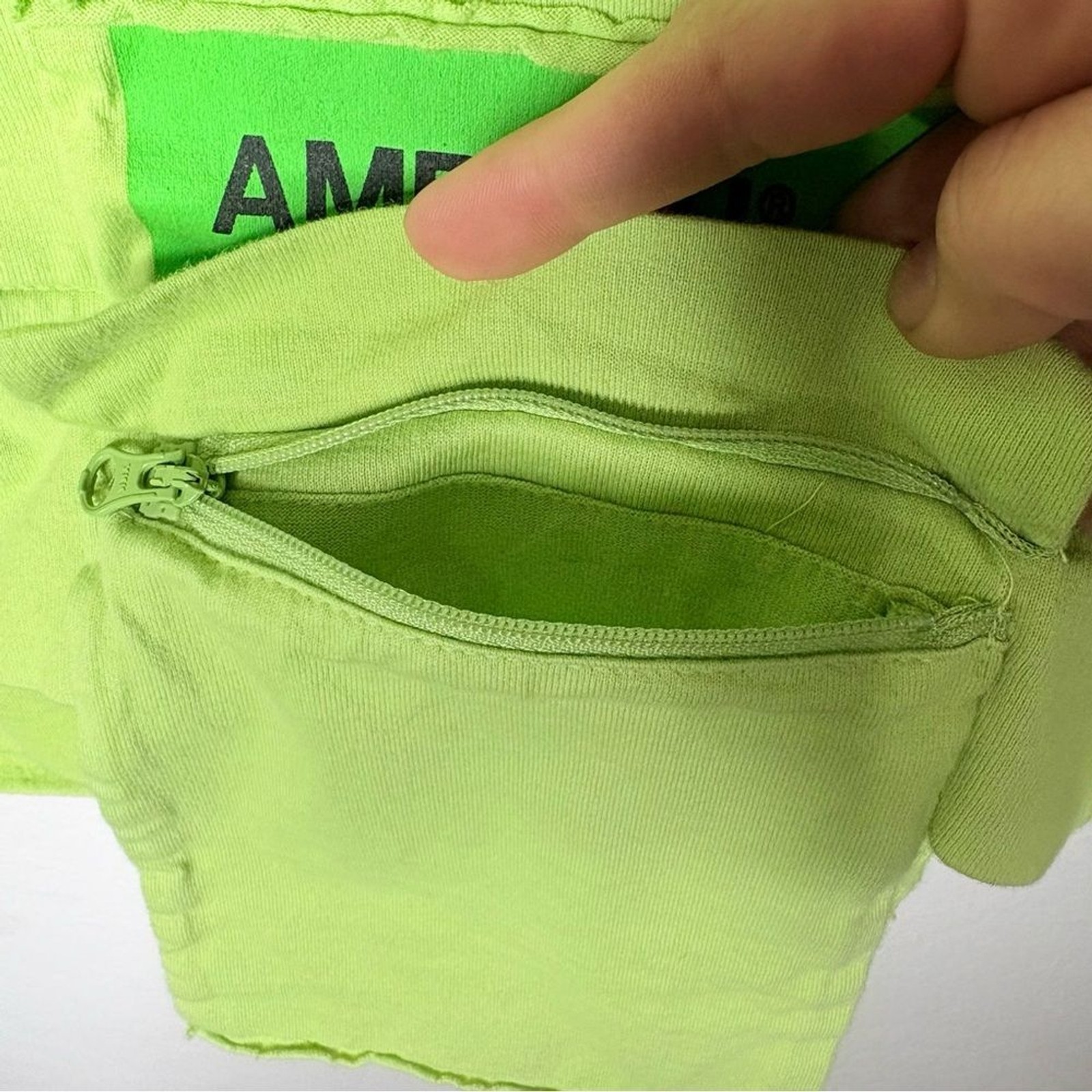 Ambush Neon Green Utility Waist Pocket T Shirt Small AW19 Japan gallery