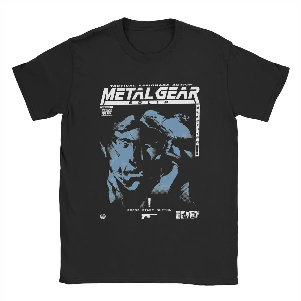 Men T-Shirts Metal Gear Solid MGS1 Snake Funny Pure Cotton Tee Short Sleeve Game gallery