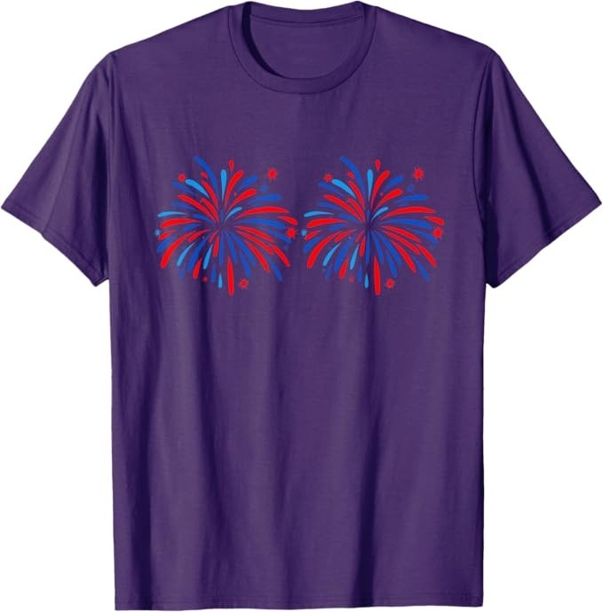Funny Im Just Here for The Fireworks 4th of July Couple T-Shirt
