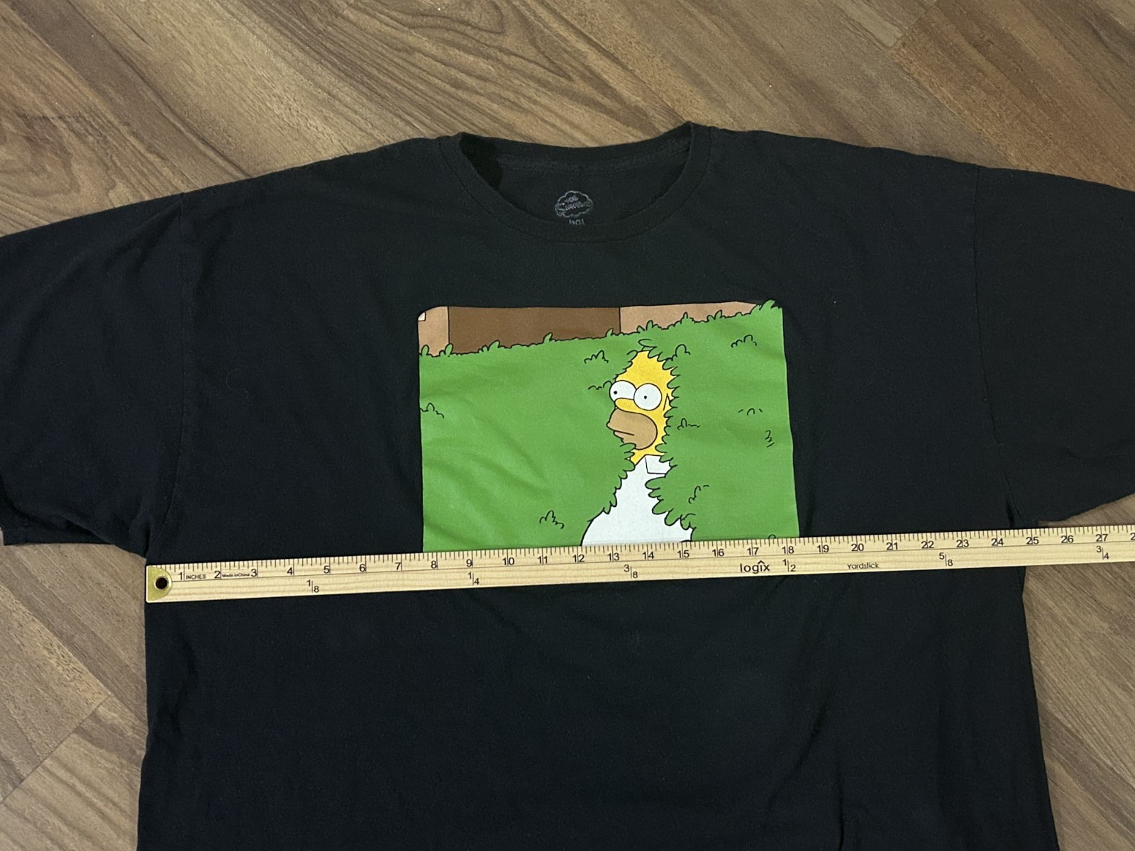 The Simpsons 20th Century Fox Homer in Bushes Meme Black Tshirt Size XXL gallery