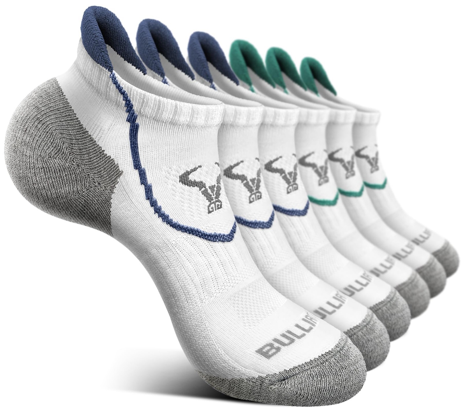 Mens Ankle Socks Multi Pack, Athletic Running, Breathable Wicking, Cushioned