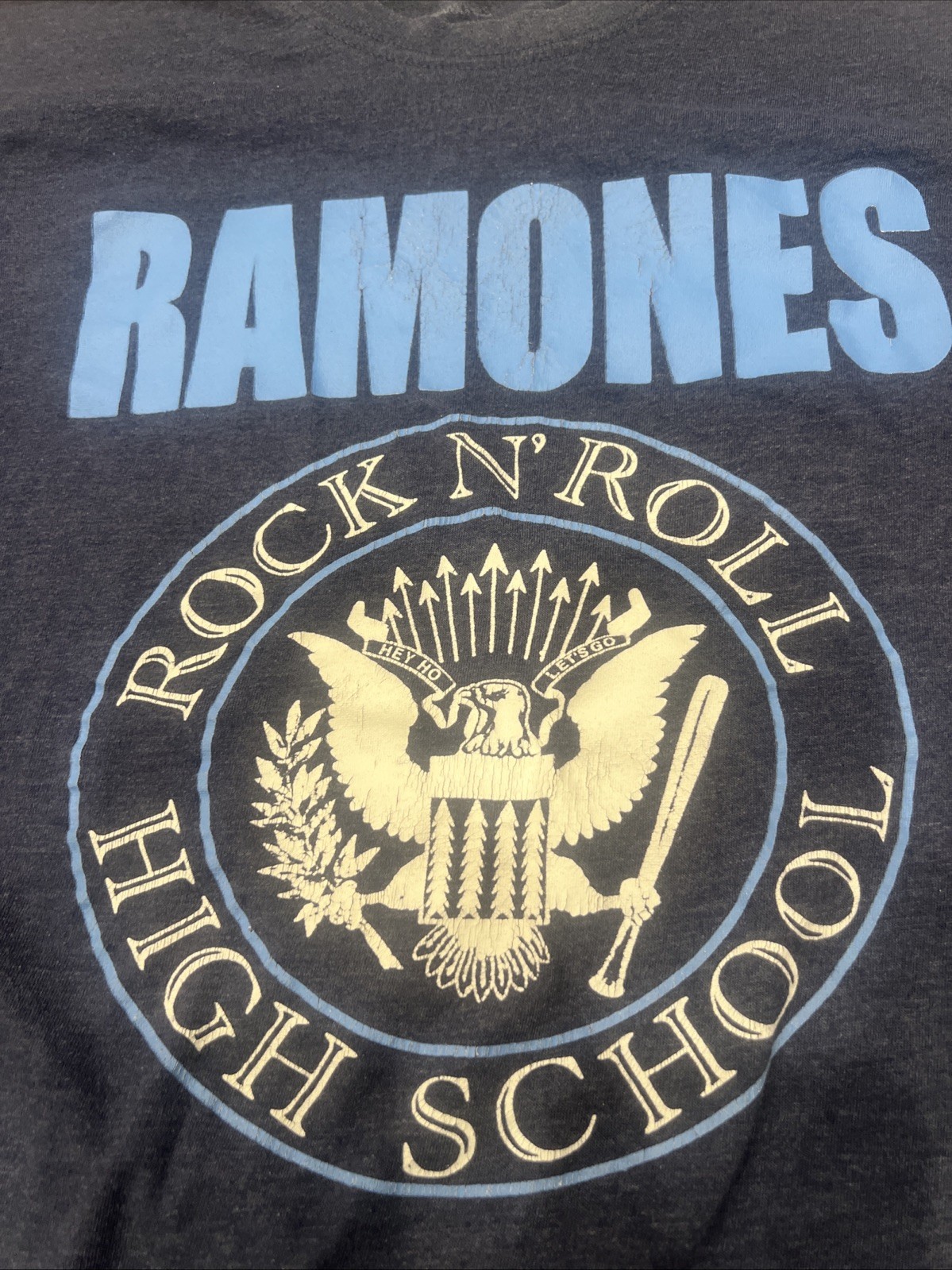 Ramones Rock N Roll High School Dark Blue T-Shirt 2XL Vintage Style ‘80s gallery