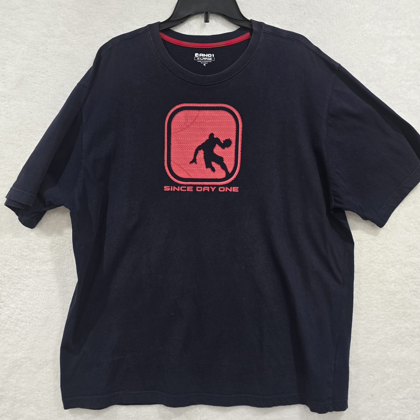 And1 Men's Y2K Black Basketball Short Sleeve T-shirt Size XL "Since Day One" gallery