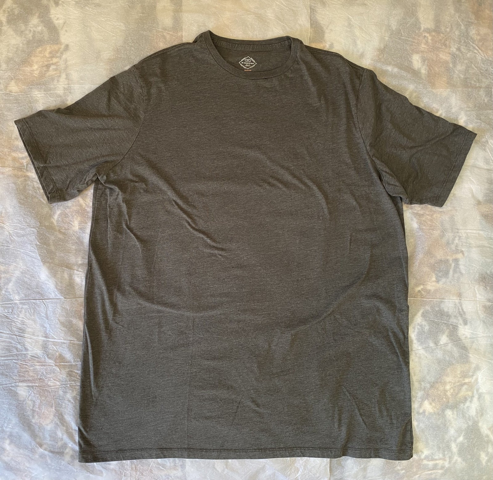 St. John's Bay Quick Dri Easy Care Short Sleeve Crew Neck T Shirt Gray Men's 2XL gallery