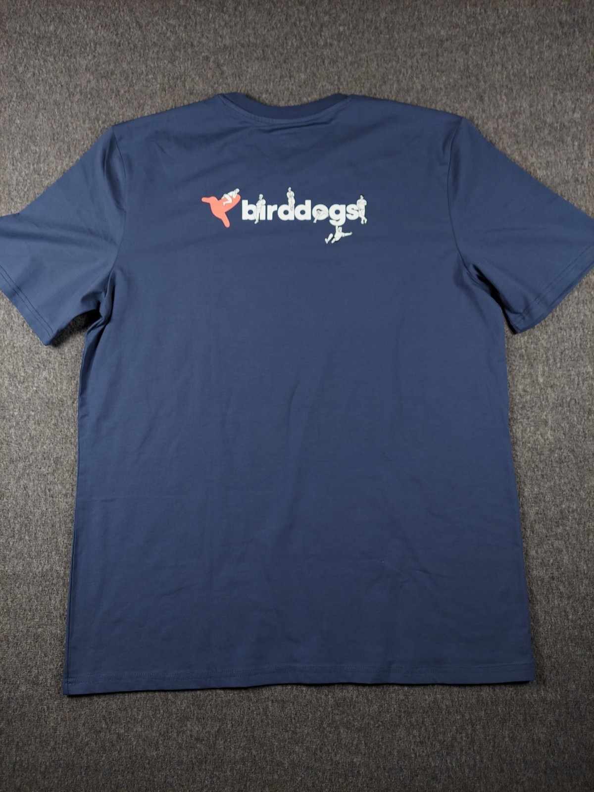 Birddogs Shirt Mens XL Blue Tagless Stretch Logo Cotton Spandex Crewneck Tee EUC gallery