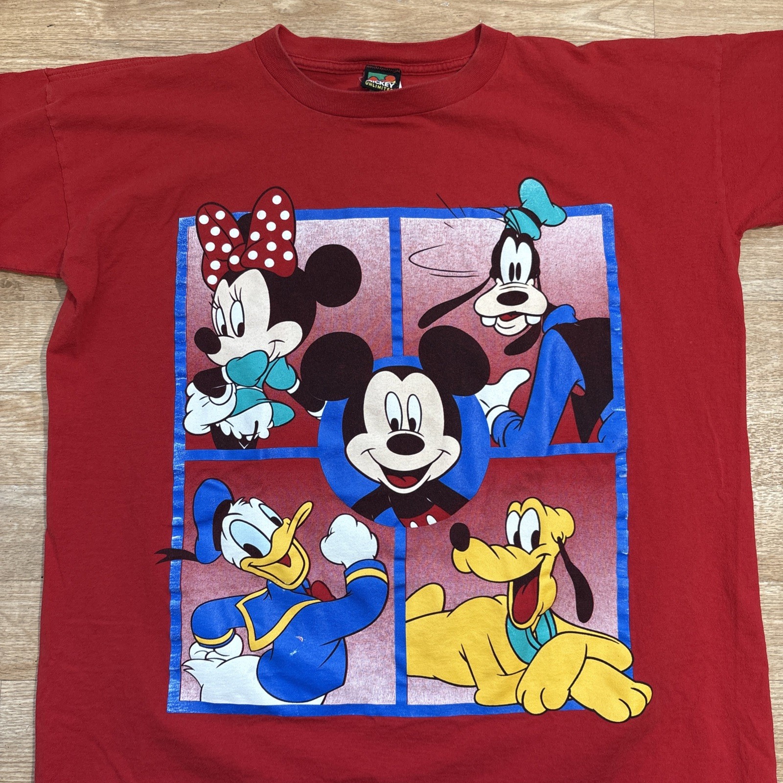 Vintage Mickey Unlimited T- Shirt Minnie Red Usa One Size Fits All Single Stitch gallery